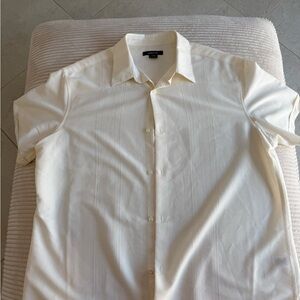 Men's Cream Short Sleeve Sh